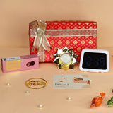 Elegant Diwali Gifts with Alarm Clock & Choco Goodies