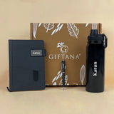 Stylish Gifts Combo - Sports Bottle with Jute Diary & Pen