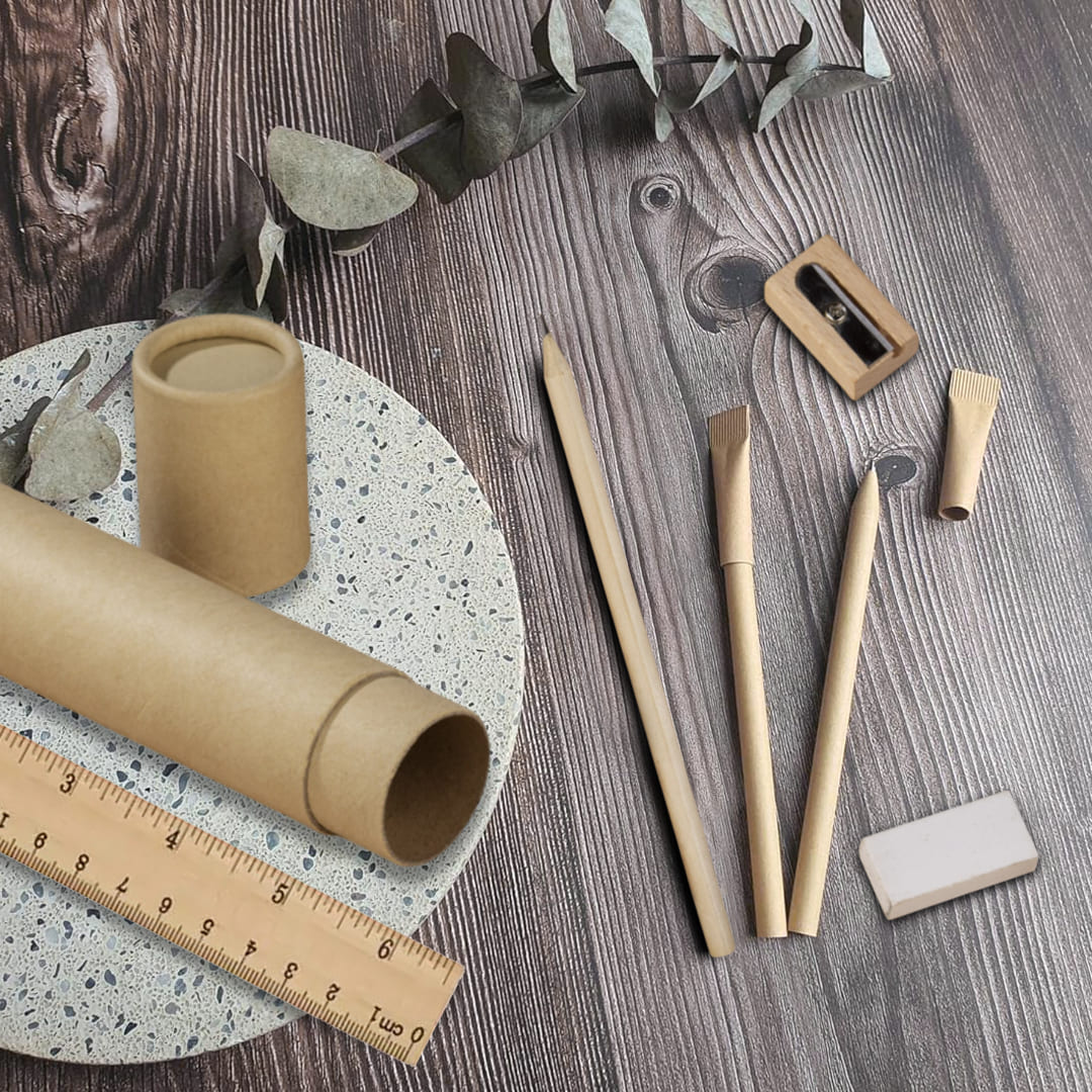 Sustainable Gifting : Eco Portable Stationery Box for Everyday Use - Giftana