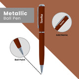 Custom Name Tan Planner Diary & Pen Gift Set
