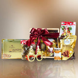 The Golden Christmas Box with Chocolate & Decoration
