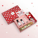 Valentine's Day Luxury Love Gift Hamper with Rose Royale, Teddy & Ferrero
