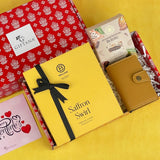 Valentine's Day Premium Gift Hamper with Saffron Swirl & Cacao Brownie