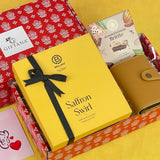 Valentine's Day Premium Gift Hamper with Saffron Swirl & Cacao Brownie