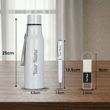 Personalized Bottle Pen Keychain Gift Set Premium Black Box