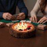 Premium Poker Candle Decor Wooden Bowl Gifts for Him