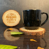 Wooden coaster giftana