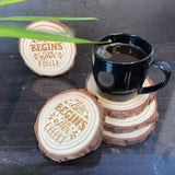 Wooden coaster giftana
