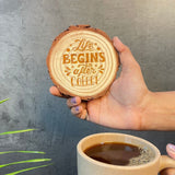 Wooden coaster giftana