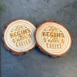 Wooden coaster giftana