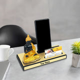 Personalized Buddha Desk Organizer with Phone Stand & Card Slot