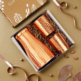 Copper Water Pot with Two Glass Set for Healthy Hydration