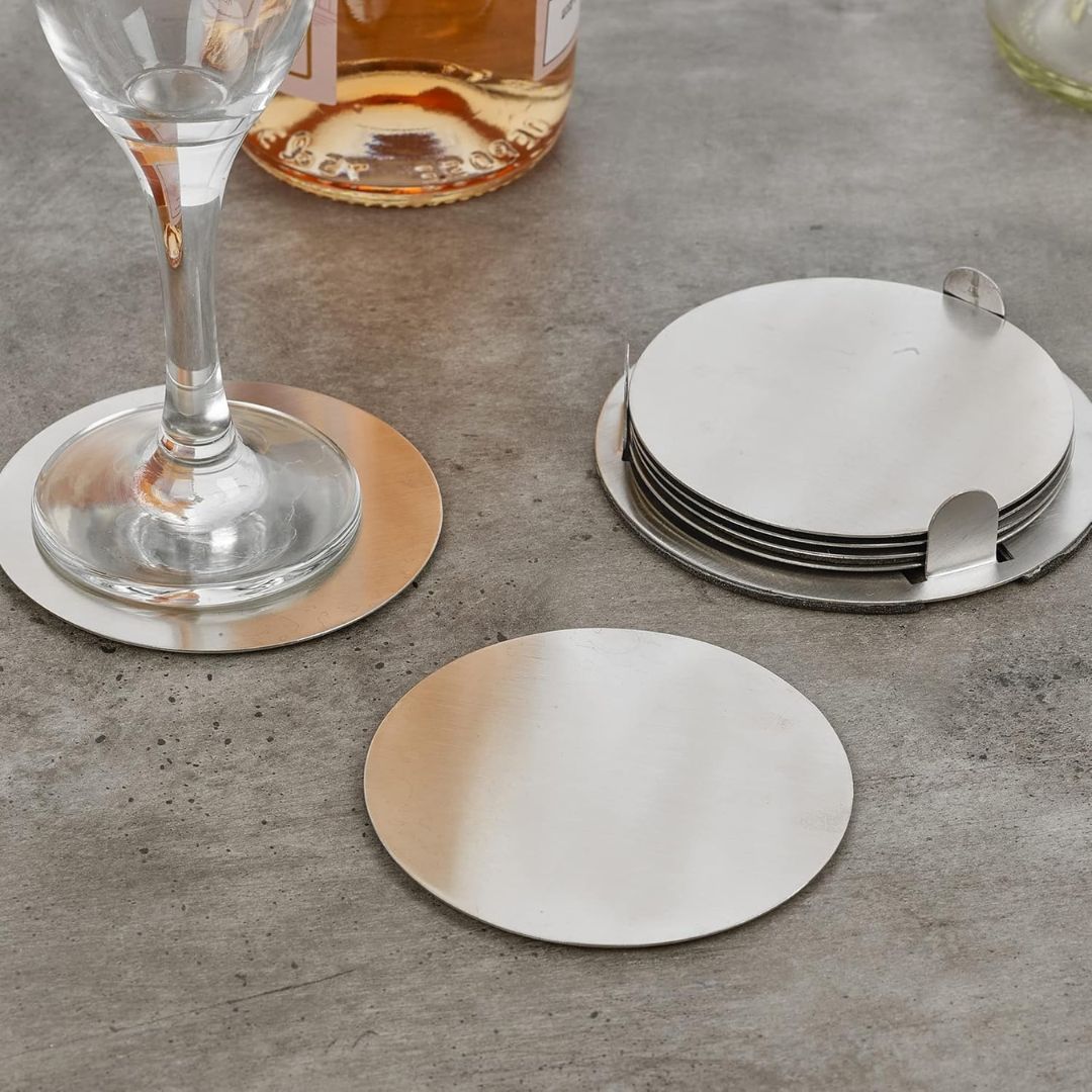 Elegant Round Coasters with Holder – A Unique Gift Choice - Giftana