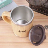 Custom Bamboo Mug and Bottle Gift Set | Eco Personalized Combo