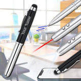 Premium 4-in-1 Personalized Laser Pointer Pen : Ideal Personalized Gift - Giftana