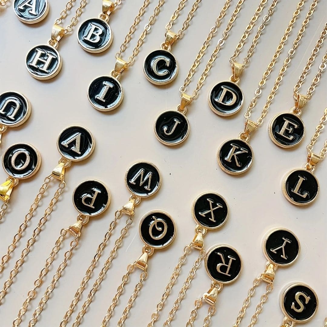 Elegant A to Z Necklace Black : Perfect Necklace Gifts for Every Style - Giftana