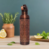 Vintage Design Copper Bottle - Elegant & Traditional Drinkware