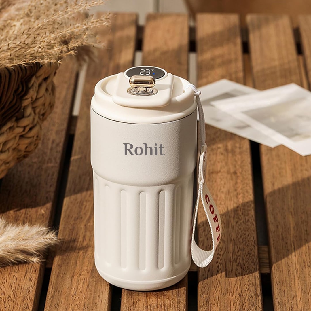 Personalized Gift : Premium LED Display Thermos Flask - Giftana