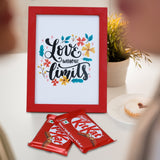 Red Photo Frame Gift with 2 Kit Kat – A Sweet & Stylish Surprise