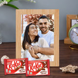 Personalized Gifts : Eco Photo Frame with 2 Kit Kat Chocolates