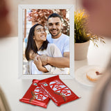 Personalized Gift : Custom White Photo Frame with 2 Kit Kat Chocolates