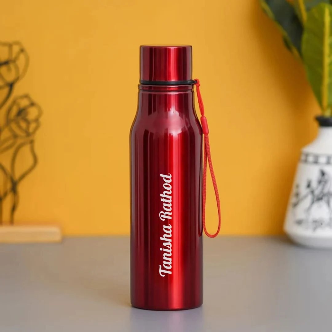 Steel Water Bottle, Pen Gift Set - RedGiftana 