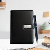 Personalized Name Scribble Your Thoughts Notebook Diary & Pen - Black