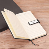 Giftana Personalized Card Holder, Diary with Pen, Keychain with Name - Black