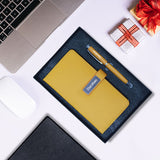 Personalized Handy Notebook Diary and Pen - Yellow