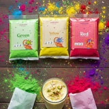 Premium Holi Gift Box - Colors, Thandai, Festive Snacks & Fun Surprises