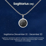 Sagittarius Zodiac Gifts for Men Gifts for Women Unisex Round Pendant Necklace