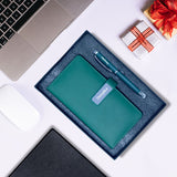 Personalized Handy Notebook Diary and Pen - Green