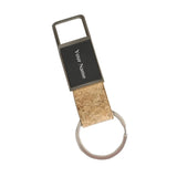Personalized Metal Keychain with Name - Cork
