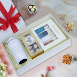 Personalized Premium Tumbler, Bella Vita Perfume & Ferrero Rocher Gift Set - White