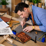 Elephant Inspired Leather Writing Journal Antique Diary