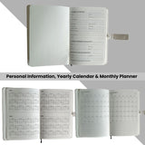 Name Engraved Notebook Diary with name - White