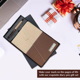 Personalized Two Tone Notebook Diary and Pen