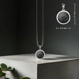 Women Unisex Round Pendant NecklaceGiftana 