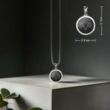 Women Unisex Round Pendant NecklaceGiftana 