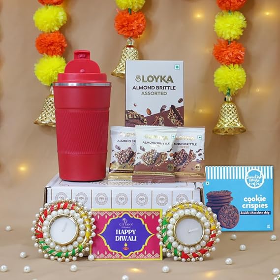 Giftana Exclusive Diwali Drinkware Set - RedGiftana 