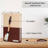 Personalized Two Tone Notebook Diary and Pen