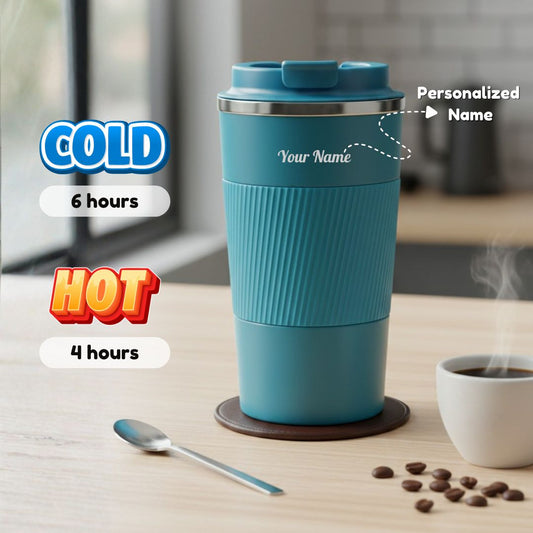 Personalized Travel Coffee Tumbler & Chocolate Gift Set