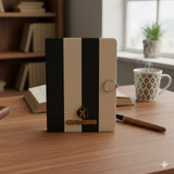 Personalized Zebra A5 Notebook Diary with Name and Charm
