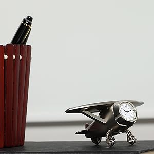Stylish Aeroplane Paper Weight with Clock – Unique Gift - Giftana 