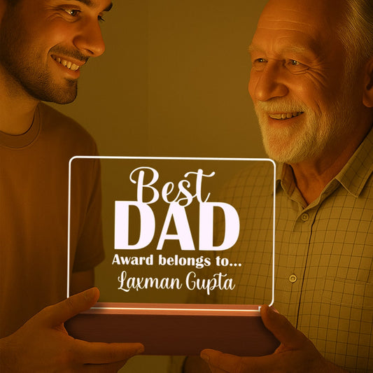 Best Dad Award Lamp - Personalized Gift for Father