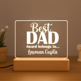 Best Dad Award Lamp - Personalized Gift for Father