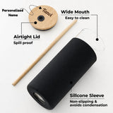 Custom Borosilicate Sipper Tumbler with Bamboo Lid