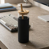 Custom Borosilicate Sipper Tumbler with Bamboo Lid