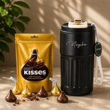 Personalized LED Temperature Tumbler & Chocolate Gift Set