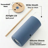 Custom Borosilicate Sipper Tumbler with Bamboo Lid